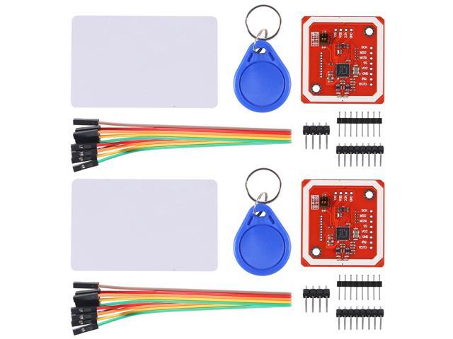 KEHIPI 2 PCS PN532 NFC NXP RFID Module V3 Kit Near Field Communication Reader Module Kit I2C SPI HSU with S50 White Card Key Card Compatible with...