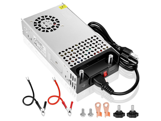 12V 500W New Version AC to DC Converter, 120V to 12V Power Supply, Switching Transformer for RV, LED Strips, Car Stereos, LCD Monitors, Computer...