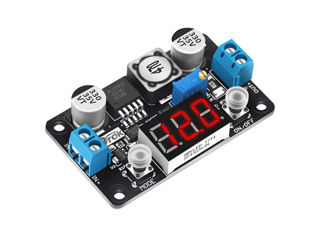 KEHIPI Buck Converter 24v to 5v, DC 4-32V to 1.25-30V 3A Adjustable Step Down Module, LM2596 Voltage Regulator Board, 12V to 5 V LED Power Supply...
