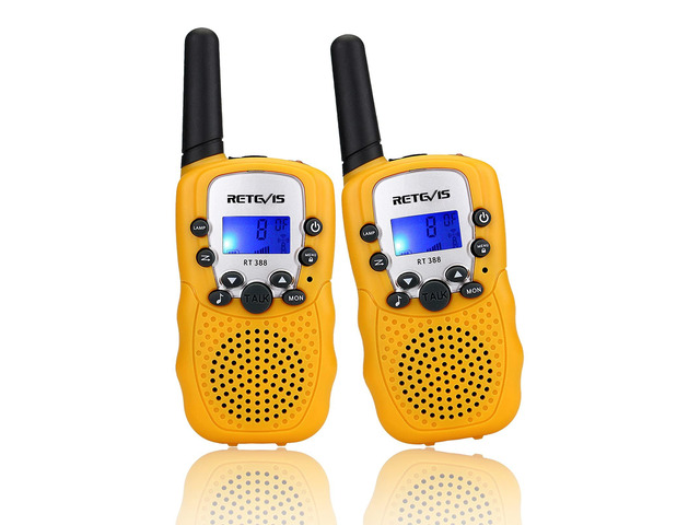 KEHIPI RT388 Kids Walkie Talkies,Toys Gifts for 6-12 Year Old Girls Boys,Long Range Toy Walkie Talkie,Birthday Gifts Outdoor Camping(Yellow 1 Pair)