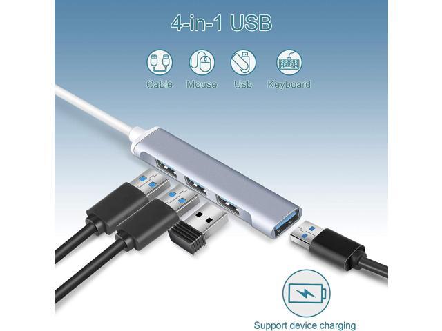KEHIPI Mini USB Hub Extensions, 4 Port USB 3.0 Expander, USB 2.0 Hub, Adapter Station, Ultra Slim Portable Data Applicable for Laptop, iMac Pro,...