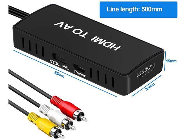 HDMI to RCA Converter,KEHIPI HDMI to AV Composite Video Audio Converter Adapter, Supports PAL/NTSC for PS One, PS2, PS3, Nintendo 64, STB, VHS,...