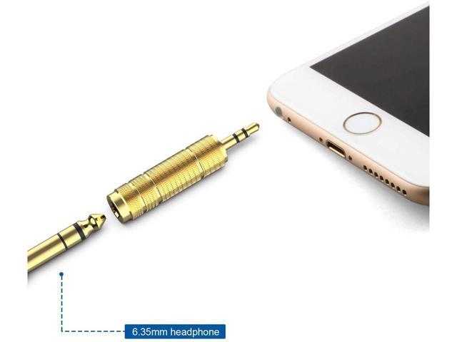 KEHIPI Headphone Adapter 6.35mm (1/4 Inch) Male to 3.5mm (1/8 Inch) Female and 3.5 mm Male Plug to 6.35 mm Female Jack, Audio Stereo TRS Converter...