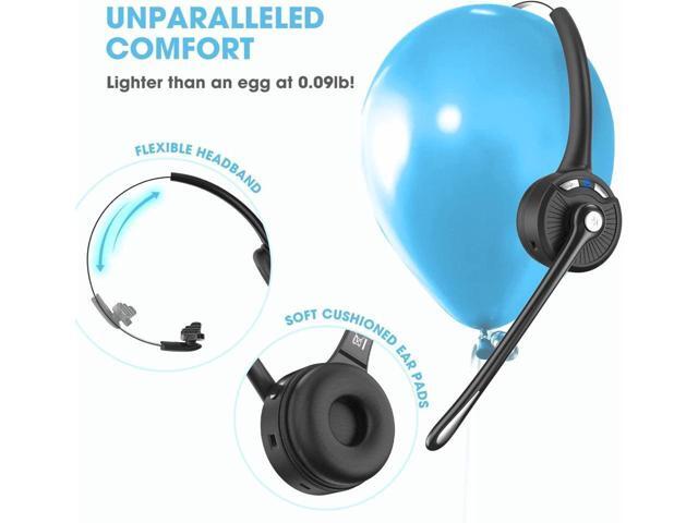 Bluetooth Headset with Microphone,KEHIPI Noise Canceling Wireless On Ear Headphones, Bluetooth Headphones with Mic Charging Base, Phone Headset...