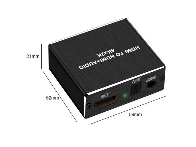 KEHIPI HDMI Audio Extractor Converter, HDMI to HDMI + Audio (SPDIF + RCA Stereo) Audio Splitter Adapter,4K 1080P,Supports Pass/2.0CH/5.1CH