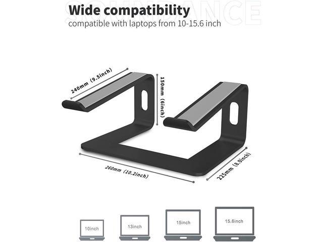 KEHIPI Laptop Stand, Ergonomic Aluminum Laptop Mount Computer Stand for Desk, Detachable Laptop Riser Notebook Stand Compatible with MacBook Air...