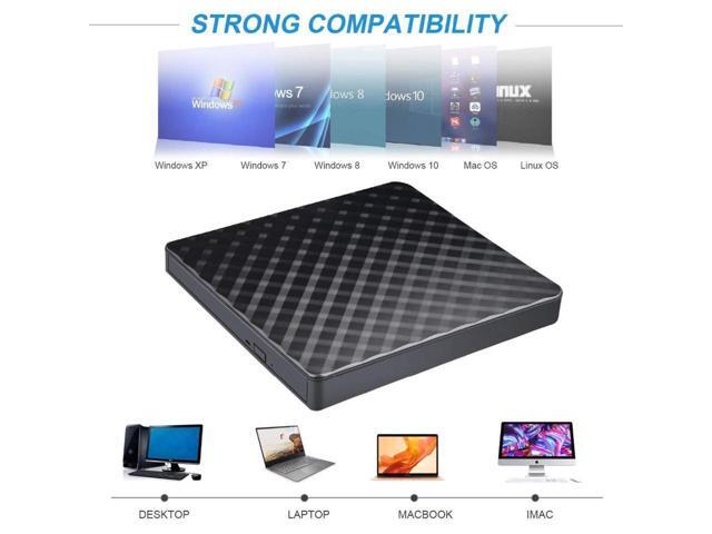 USB 3.0 External CD Drive, KEHIPI CD/DVD-RW Drive, CD-RW Rewriter Burner Superdrive for High Speed Data Transfer for Laptop Notebook PC Desktop...