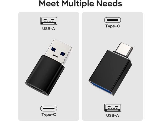 KEHIPI 4 Pack USB C to USB Adapter (2 Pack) & USB to USB C Adapter (2 Pack), USB A to USB C 3.1 Adapter, Type C to USB Adapter Compatible with...