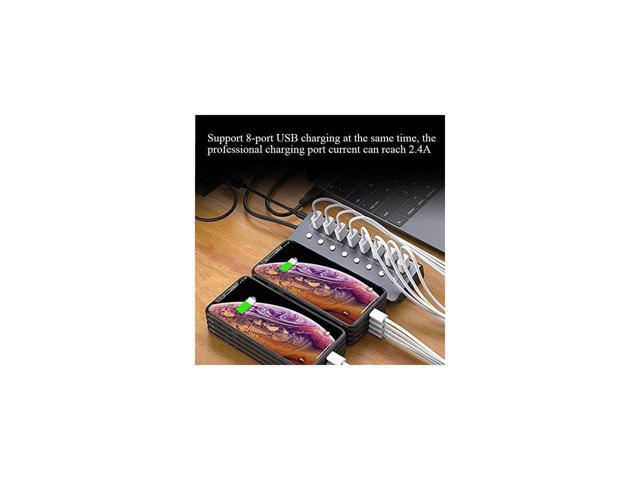 KEHIPI USB 3.0 Hub 8 Ports, 5V/3A Power,Support 7 USB 3.0 Simultaneous Inputs and One USB Charging Port, Independent Switch with LED, Metal Case...