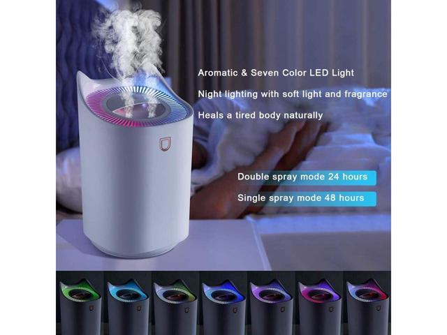 KEHIPI 3L Cool Mist Humidifiers, Diffuser for Essential Oils,Quiet Ultrasonic Humidifier for Bedroom,Large Home,Baby Room,Plant,Up to 50 Hours Time...