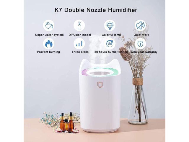 KEHIPI 3L Cool Mist Humidifiers, Diffuser for Essential Oils,Quiet Ultrasonic Humidifier for Bedroom,Large Home,Baby Room,Plant,Up to 50 Hours Time...