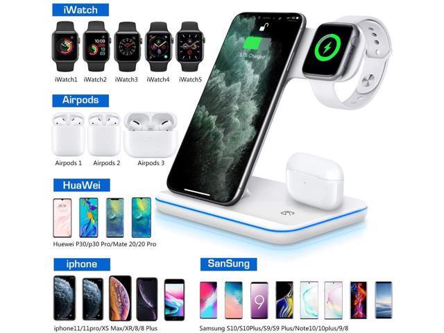 KEHIPI Wireless Charger 3 in 1 Charger Stand 15W QI Fast Charging Station for Apple iWatch Series 5/4/3/2/1,AirPods, Compatible with iPhone 11...