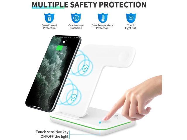 KEHIPI Wireless Charger 3 in 1 Charger Stand 15W QI Fast Charging Station for Apple iWatch Series 5/4/3/2/1,AirPods, Compatible with iPhone 11...