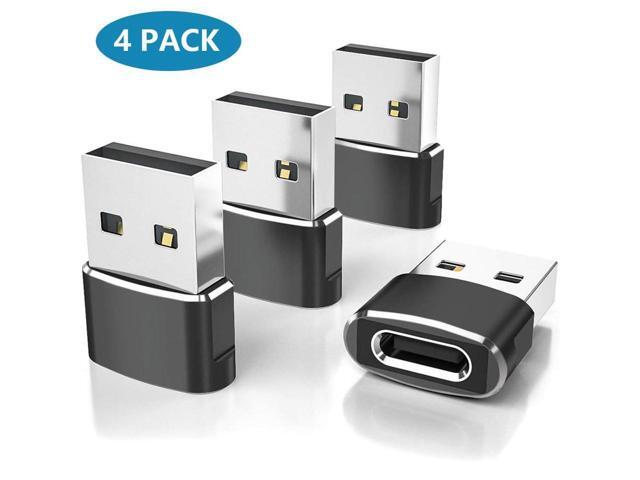 KEHIPI [4 PACK] USB 2.0 to USB C Adapter,Type C Female to USB A Male Charger Cable Converter for i-P-hone 14 13 12 11 Pro Max, i-Pad 9 10 Air 5...