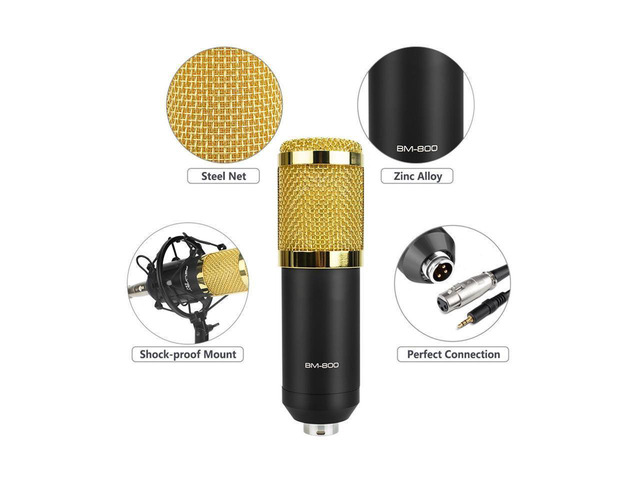KEHIPI Condenser Microphone Bundle, Professional Cardioid Studio Condenser Mic Include Adjustable Suspension Scissor Arm Stand, Shock Mount and Pop...