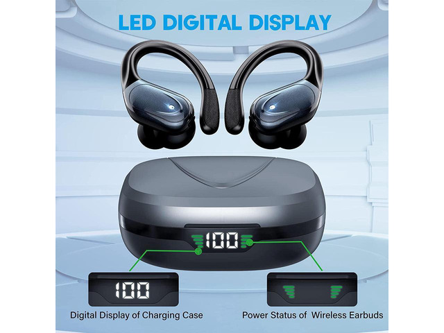 KEHIPI Wireless Earbuds, in Ear Bluetooth Headphones with Built-in Mic, 75Hrs Playtime Sport Earphones with Digital Display & CVC 8.0, IPX7...