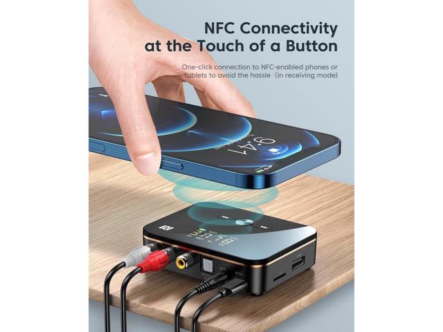 KEHIPI Bluetooth 5.0 Transmitter Receiver, Wireless Audio Bluetooth Adapter for TV/Home Stereo/Car/PC/MP3 Player/Home Theater/Switch to Wireless...