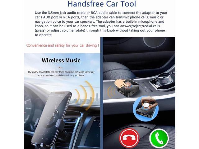 KEHIPI Bluetooth 5.0 Audio Adapter, 5-in-1 Wireless Music Transmitter AUX Receiver USB TF Micro SD Card MP3 Player for TV CD PC Car Home Stereo to...