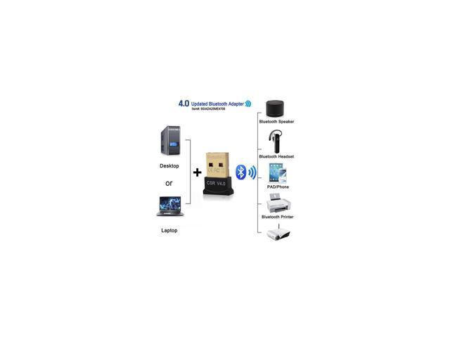 KEHIPI High Performance Bluetooth 4.0 Adapter, Wireless Bluetooth CSR 4.0 Dongle Adapter Compatible with Windows 10, 8.1 / 8, 7, Vista, XP, 32/64...