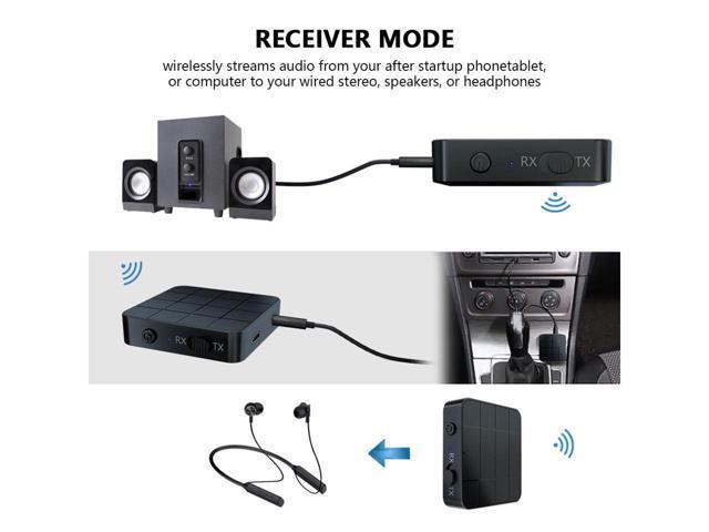 KEHIPI 2 IN 1 Bluetooth 5.0 Transmitter Receiver Wireless Audio Aux 3.5mm Adapter For TV Computer Speaker Car Stereo 3.5mm AUX Jack RCA Adapter