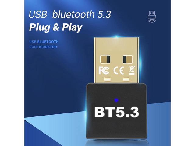KEHIPI USB Bluetooth 5.3 Adapter for PC Receiver - Plug & Play Bluetooth 5.3 EDR Dongle Transmitter for Computer Desktop Transfer for Laptop...