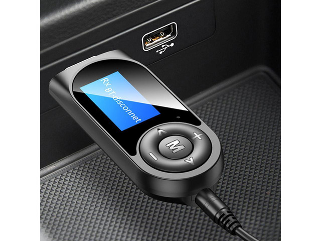 KEHIPI USB Adapter Bluetooth 5.0 Audio Receiver Transmitter AUX 3.5MM Music Stereo Wireless Adapters for Car TV PC Speaker Adaptador (Color: Black)