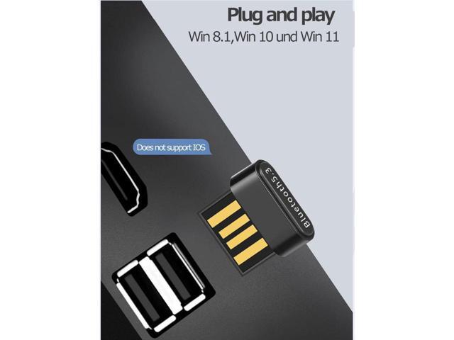 KEHIPI USB Bluetooth Adapter for PC, USB Bluetooth 5.3 Dongle EDR Bluetooth Stick for PC, Desktop, Laptop Compatible with Windows 11/10/8.1/7