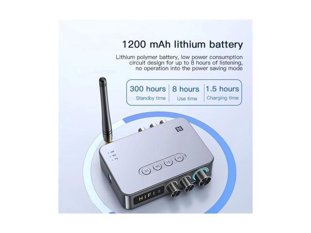 KEHIPI 4-in-1 Bluetooth 5.1 Transmitter Receiver for TV Wireless Bluetooth Adapter with Optical AUX RCA 6.5 Mic Connection, Low Latency NFC Audio...