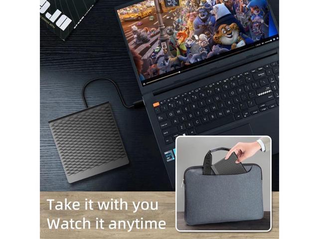 KEHIPI External CD DVD Drive, USB 3.0 Type C External CD/DVD Burner, Portable CD ROM Optical Drive Player Reader Disk Disc with Laptop Desktop PC...