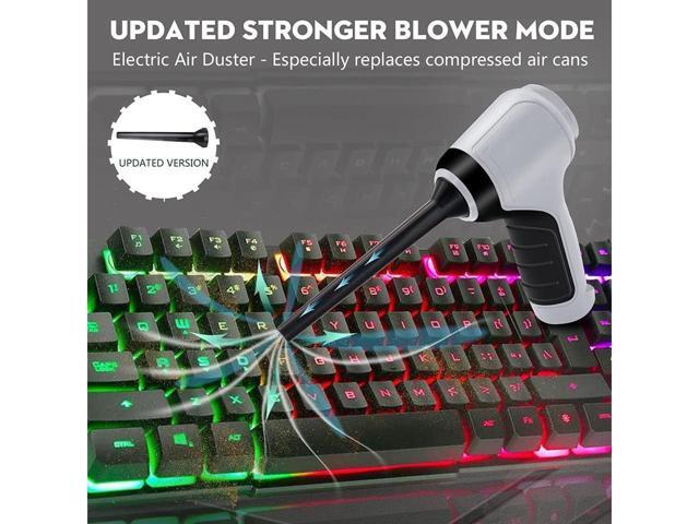 KEHIPI Compressed Air Duster, Keyboard Cleaner, 3-in-1 Mini Vacuum, 36000 RPM Electric Canned Air Kit,Cordless Air Can for Computer Desk...