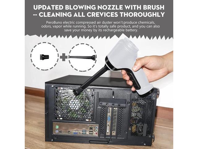 KEHIPI Compressed Air Duster, Keyboard Cleaner, 3-in-1 Mini Vacuum, 36000 RPM Electric Canned Air Kit,Cordless Air Can for Computer Desk...