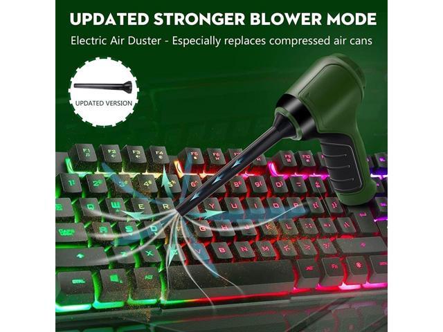 KEHIPI Compressed Air Duster, Keyboard Cleaner, 3-in-1 Mini Vacuum, 36000 RPM Electric Canned Air Kit,Cordless Air Can for Computer Desk...