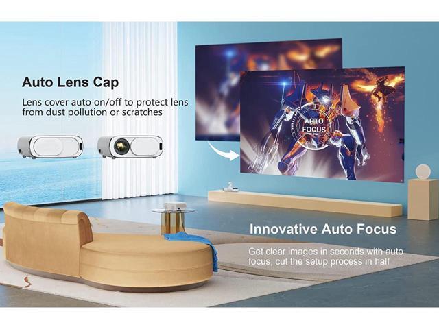KEHIPI Auto-Focus Projector with WiFi 6 and Bluetooth: 490 ANSI 19000L Native 1080P Outdoor Movie Projector 4k Support,Auto 6D Keystone & 50%...