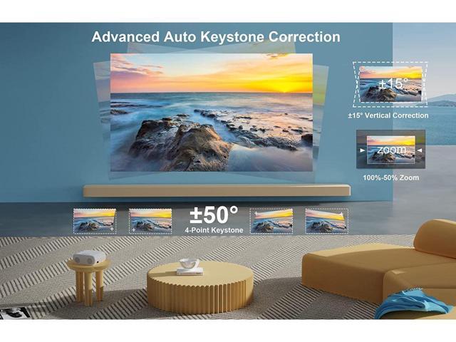 KEHIPI Auto-Focus Projector with WiFi 6 and Bluetooth: 490 ANSI 19000L Native 1080P Outdoor Movie Projector 4k Support,Auto 6D Keystone & 50%...