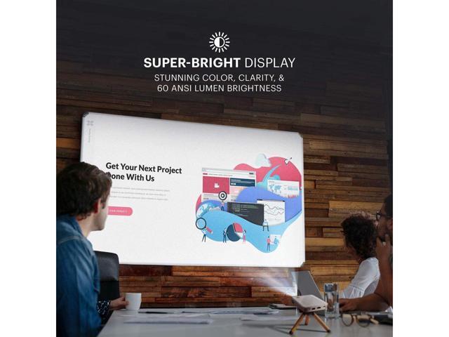 KEHIPI 150 Ultra Mini Pocket Pico Projector - Built in Rechargeable Battery & Speaker, 1080P Support Portable Wireless LED DLP Movie & Video Travel...