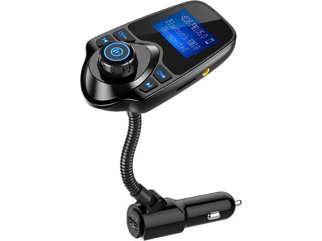 KEHIPI Wireless in-Car Bluetooth FM Transmitter Radio Adapter Car Kit W 1.44 Inch Display Supports TF/SD Card and USB Car Charger for All...