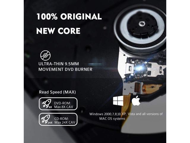 KEHIPI Diamond Pattern External DVD Drive USB 3.0, Portable Slim CD Burner RW ROM Drive Player Rewriter Writer High Speed Data Transfer for Mac...