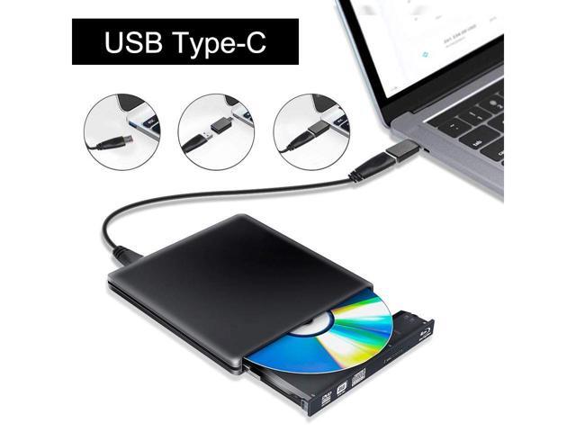 KEHIPI External Blu Ray Drive Type-C CD DVD Drive Ultra Slim USB3.0 Blu-ray Burner Writer Player for Laptop Desktop PC Windows 10/8/7 MacBook Mac...