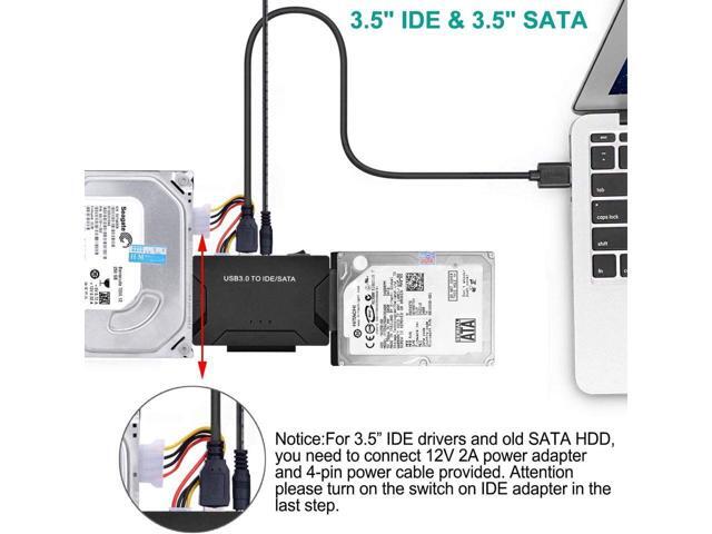KEHIPI SATA To USB IDE Adapter USB 3.0 Sata 2.5 3.5 Inch Hard Disk Drive HDD SSD USB Converter IDE SATA To USB SATA Adapter Cable