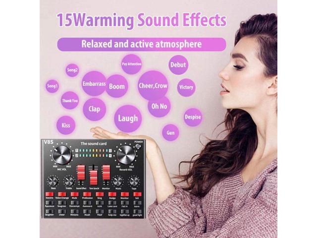 KEHIPI Podcast Equipment Bundle, BM800 Condenser Microphone Bundle with Live Sound Card, Adjustable Mic Stand, Metal Shock Mount and Double-Layer...