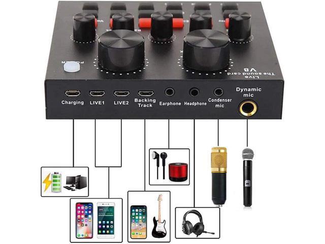 KEHIPI Podcast Equipment Bundle, BM-800 Podcast Microphone bundle with v8 Sound Card, Condenser Studio Microphonefor Laptop Computer Vlog Living...