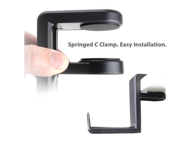 KEHIPI PC Gaming Headset Headphone Hook Holder Hanger Mount, Headphones Stand with Adjustable & Rotating Arm Clamp, Under Desk Design, Universal...