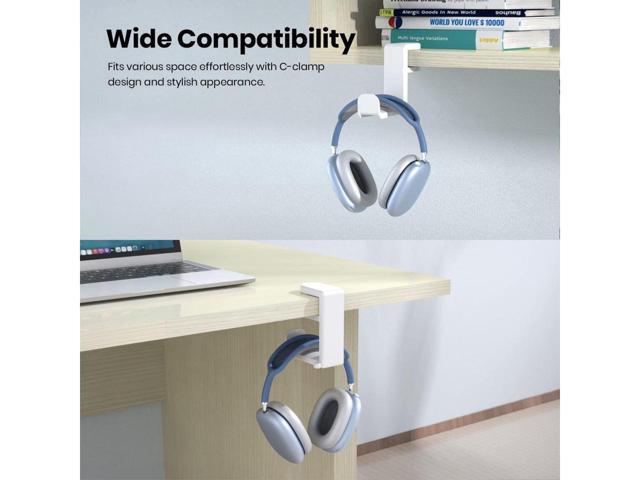 KEHIPI PC Gaming Headset Headphone Hook Holder Hanger Mount, Headphones Stand with Adjustable & Rotating Arm Clamp, Under Desk Design, Universal...