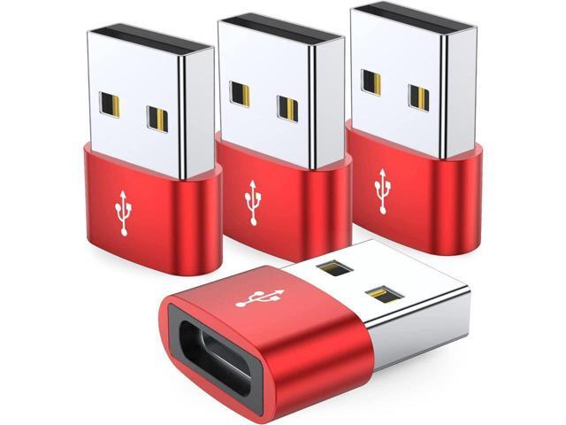 KEHIPI USB C Female to USB Male Adapter 4-Pack,Type C to USB A Charger Cable Converter,Compatible with iPhone 11 12 13 14 Plus Pro Max,iPad Air 4 5...