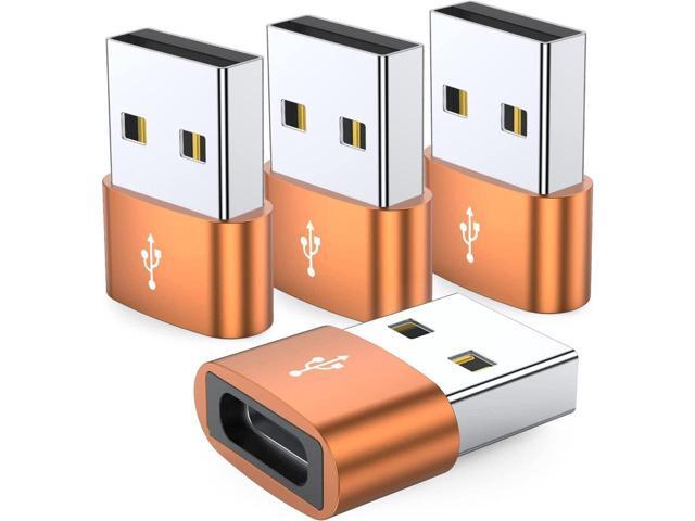KEHIPI USB C Female to USB Male Adapter 4-Pack,Type C to USB A Charger Cable Converter,Compatible with iPhone 11 12 13 14 Plus Pro Max,iPad Air 4 5...