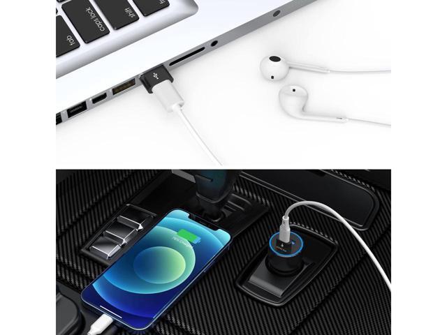 KEHIPI USB C Female to USB Male Adapter 4-Pack,Type C to USB A Charger Cable Converter,Compatible with iPhone 11 12 13 14 Plus Pro Max,iPad Air 4 5...