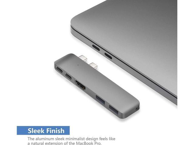 KEHIPI Mini USB C Hub Adapter Dongle for MacBook Air M1 2021-2018 and MacBook Pro M1 2021-2016, with 4K HDMI, 100W PD, 40Gbps TB3 5K@60Hz, USB-C...