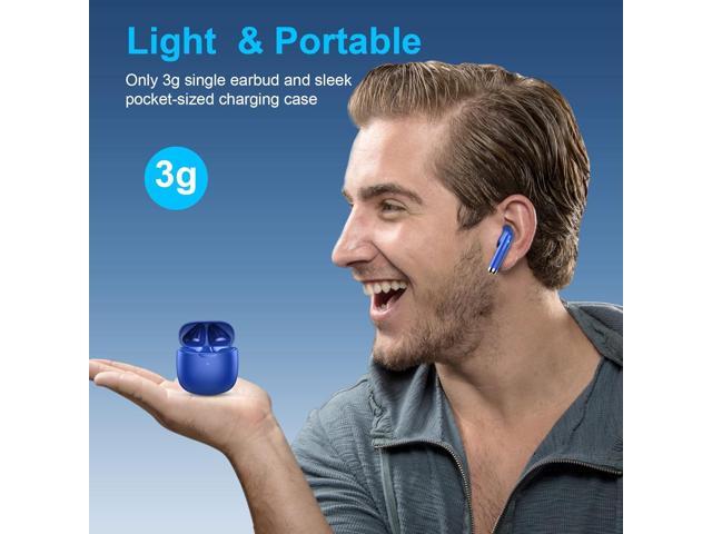 KEHIPI Wireless Bluetooth 5.3 Earbuds Stereo Bass, Headphones in Ear Noise Cancelling Mic, IP7 Waterproof Sports, 32H Playtime USB C Mini Charging...