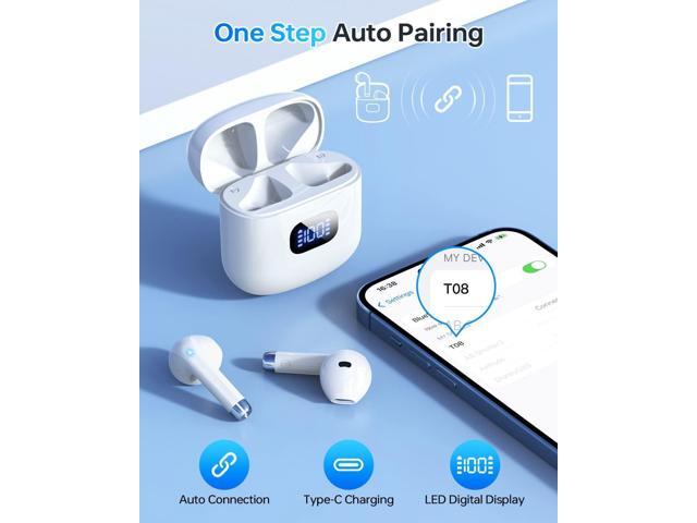 KEHIPI Wireless Earbuds, Bluetooth 5.3 Headphones 40Hrs Playtime with Charging Case, IPX5 Waterproof Stereo in-Ear Earphones with Microphone for...