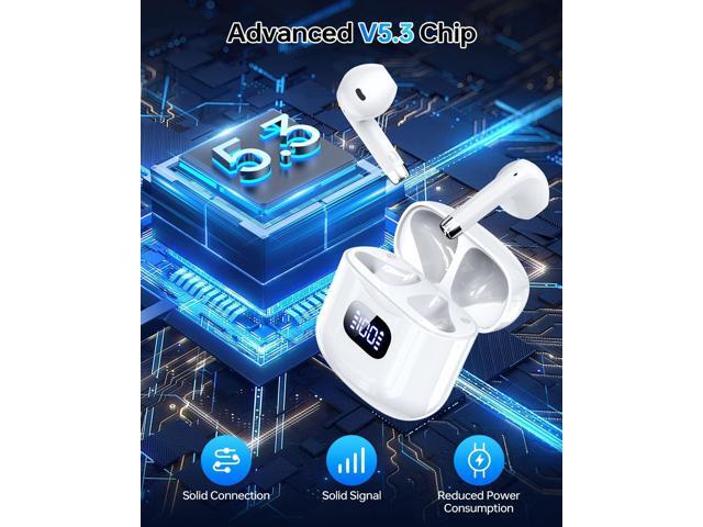 KEHIPI Wireless Earbuds, Bluetooth 5.3 Headphones 40Hrs Playtime with Charging Case, IPX5 Waterproof Stereo in-Ear Earphones with Microphone for...